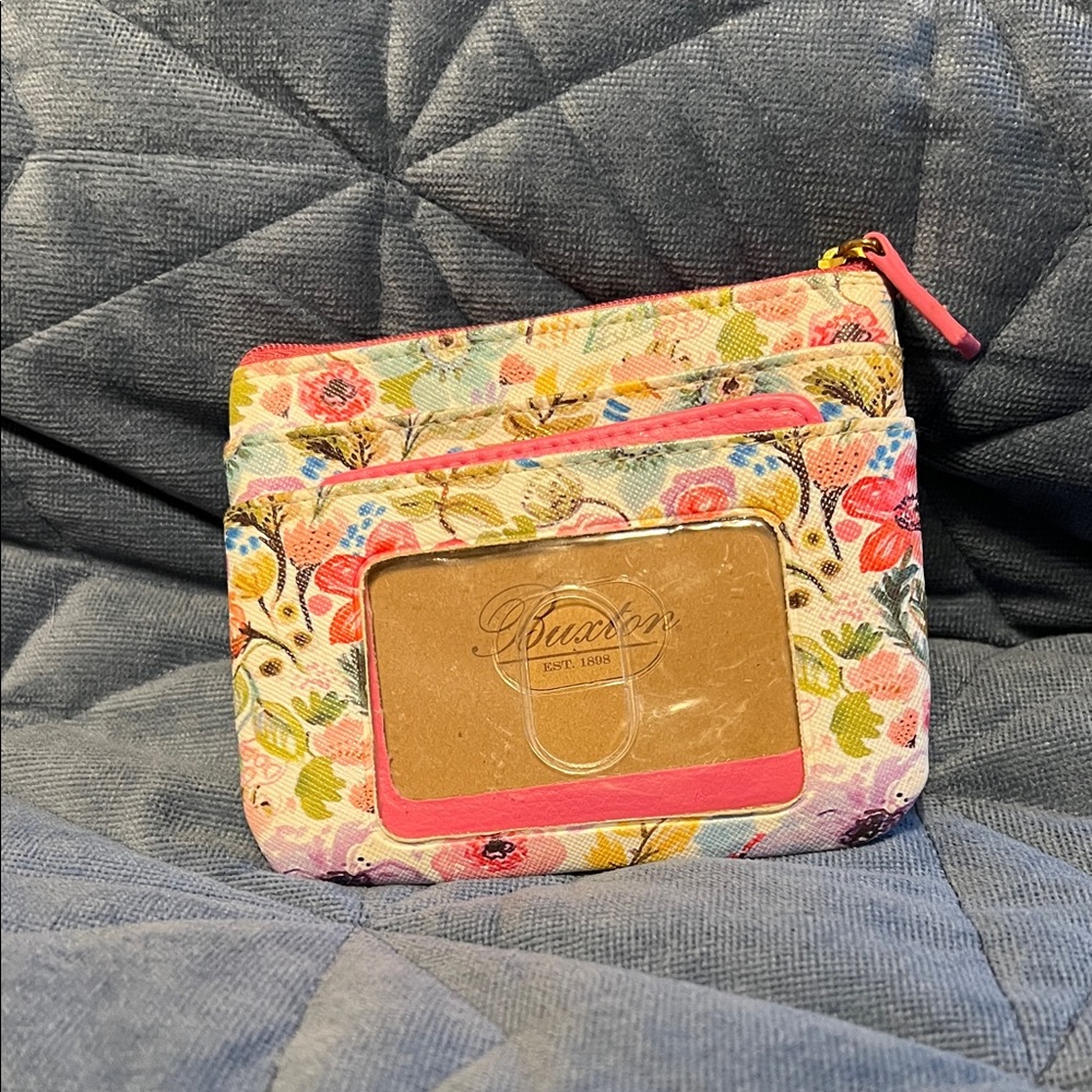 Buxton Floral Wallet Set - Pink and Cream